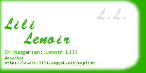 lili lenoir business card